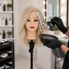 Kadeřnická cvičná hlava Jessica s lidskými vlasy 40 cm + Náhled obrázku produktu 3