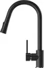 A black kitchen faucet with a pull-out spray head. Náhled obrázku produktu