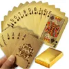 Goldene Spielkarten Pokerkarten Kunststoff wasserdicht 54 Produktbild-Vorschau 1