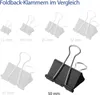 Foldback Klammern 50mm Schwarz 12 Stück | 12er Pack Metall Produktbild-Vorschau 4
