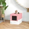 PawHut Katzentoilette Katzenklo mit Deckel Schaufel Produktbild-Vorschau 2
