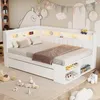MODFU Kinderbett Polsterbett 90x200 mit USB-Anschluss und Produktbild-Vorschau 2