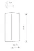 A diagram showing the dimensions of a product, with measurements indicated in centimeters. Produktbild-Vorschau