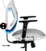 Close-up side view of an ergonomic office chair, highlighting adjustable features. Produktbild-Vorschau