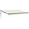 vidaXL Tenda da sole elettrica con manovella Crema 4x3 m Anteprima dell’immagine prodotto 1