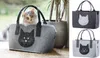 GILDE Tasche, "Katze", Katzenmotiv, Filz, dunkelgrau, Produktbild-Vorschau 4