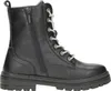A black lace-up boot shown from the side. Voir les images du produit