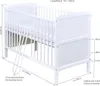 Baby-Delux Babybett Kinderbett Umbaubar 140x70 Weiß Bettset Produktbild-Vorschau 4