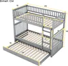 A diagram of a gray bunk bed with dimensions indicated by numbers and arrows. Anteprima dell’immagine prodotto