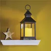 LED dekorace – lucerna antik černá blikající, 3x AAA, vnitřní, vintage, časovač Voir les images du produit