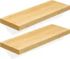 BEGRYF Wandregal 2er Set Bambusoptik 80 cm Schweberegal Produktbild-Vorschau 1