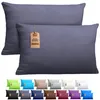 set di 2 copricuscini 100% cotone 40x60 cm grigio antracite Anteprima dell’immagine prodotto 1