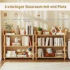 COSTWAY Bücherregal mit 3 Ebene, freistehendes Standregal Produktbild-Vorschau 4