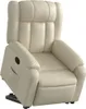 vidaXL Relaxsessel mit Aufstehhilfe Creme Kunstleder Produktbild-Vorschau 3