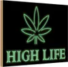 vianmo Holzschild 20x30 cm High Life Cannabis Produktbild-Vorschau 1