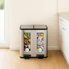 Kosz na śmieci Relaxdays, 2 komory, po 15 l każda, Podgląd zdjęcia produktu 5