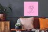 MuchoWow® Poster Frau - Rosa - Gesicht - Strichzeichnung Produktbild-Vorschau 2