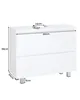 A white bathroom vanity with dimensions indicated by measurement lines and text. Voir les images du produit