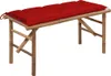 vidaXL Banc de jardin pliable avec support 118 cm bambou Voir les images du produit 8