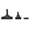 Three black vacuum cleaner attachments are displayed against a white background. Produktbild-Vorschau