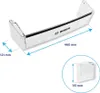 A clear product shot of a refrigerator shelf with dimensions indicated. Produktbild-Vorschau