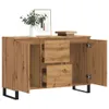 Credenza Rovere Artigianale 101,5x35x70 cm in Legno Anteprima dell’immagine prodotto 3
