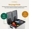 CASABEL Poubelle Tri Selectif 60L, 2x30L Acier INOX GRIS, Voir les images du produit 5