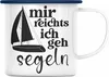 Trendation - Lustiges Segler Segelboot Emaille Tasse mit Produktbild-Vorschau 1