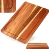 A wooden cutting and serving board shown at an angle on a white background. Podgląd zdjęcia produktu