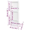 Nicchia doccia a 3 scomparti bianco opaco 41x99x9 cm Anteprima dell’immagine prodotto 6