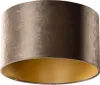 Samtlampenschirm Braun mit Goldener Innenseite 35 35 20 Produktbild-Vorschau 1