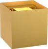 Wandleuchte Aluminium G9 Up Down in Gold eckig warmweißes Produktbild-Vorschau 1