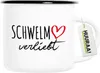 Huuraa Emaille Tasse Schwelm verliebt 300ml Vintage Produktbild-Vorschau 1