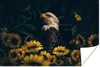 MuchoWow® Poster Adler - Gelb - Blumen - Botanisch 60x40 cm Produktbild-Vorschau 1