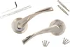 A set of door handles and installation hardware on a white background. Náhled obrázku produktu