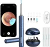 A product shot of an ear cleaning kit with a smartphone displaying an ear canal. Produktbild-Vorschau