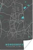 MuchoWow® Poster Norderstedt - Stadtplan - Blau - Karte - Produktbild-Vorschau 1