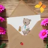 Mr. & Mrs. Panda Grußkarte Bänker Herz - Weiß - Geschenk, Produktbild-Vorschau 3