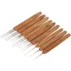 9Pcs Dreadlock Häkeln Haken Set Einzel Doppel 3 Bambus Produktbild-Vorschau 4