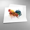 Poster - Poster ohne Rahmen - Hahn Ilustration Tier Farben Produktbild-Vorschau 3