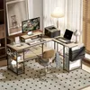 HOMCOM L-förmiger Schreibtisch 168 x 120 cm Eckschreibtisch Produktbild-Vorschau 2