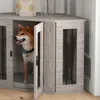 PawHut Hundekäfig Eckige Hundehütte Hundebox mit Kissen, Produktbild-Vorschau 8