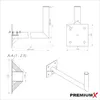 PremiumX 60cm Wandhalter Stahl verzinkt mit Verstrebung Produktbild-Vorschau 5