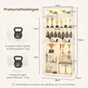 Puluomis Vitrine, glazen vitrine met 3 kleuren verlichting Productafbeelding-voorbeeld 4