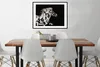 MuchoWow® MuchoWow® Gerahmtes Poster Pferd - Dots - Schwarz Produktbild-Vorschau 3