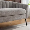 okwish Pohovka chenille dvoumístná retro design s rýhovaným Náhled obrázku produktu 9