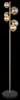 A floor lamp with multiple glass globes on a black base against a black background. Produktbild-Vorschau