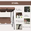 Outsunny Hollywoodschaukel Gartenschaukel 3-Sitzer mit Dach Produktbild-Vorschau 5