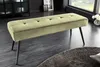 Design Sitzbank BOUTIQUE 100cm grün Samt schwarze Produktbild-Vorschau 2
