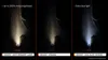 Comparison of three different types of Xenarc headlights at night, showing their light beams on a road. Anteprima dell’immagine prodotto